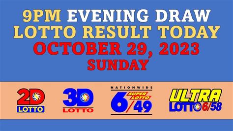 lotto result october 22 2023|LOTTO RESULT Today, Sunday, October 22, 2023.